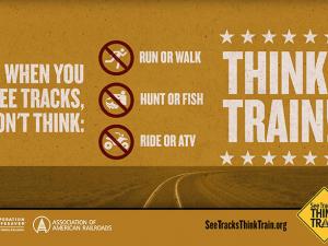 graphic with rail safety tips