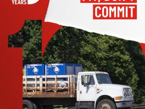 Social post highlighting truck crossing safety