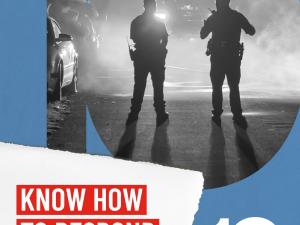 social post showing law enforcement responding in rail environment