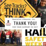 a collage of rail safety week images with thank you message