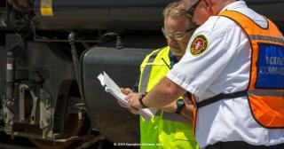 emergency responders talking
