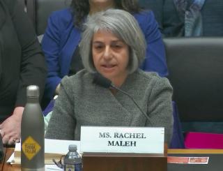 Rachel Maleh testifies on February 5 2020 at a House Railroad Subcommittee Hearing in Washington, DC