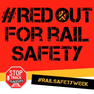 logo for red out for rail safety