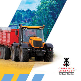 a tractor and the operatoin lifesaver logo