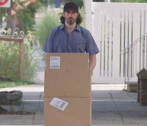 a man delivering boxes