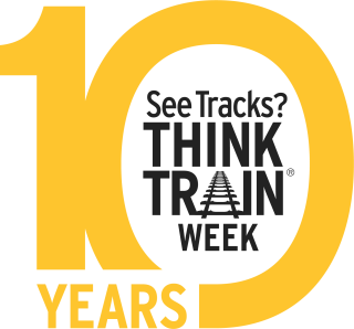 New See Tracks, Think Train week 10th anniversary logo